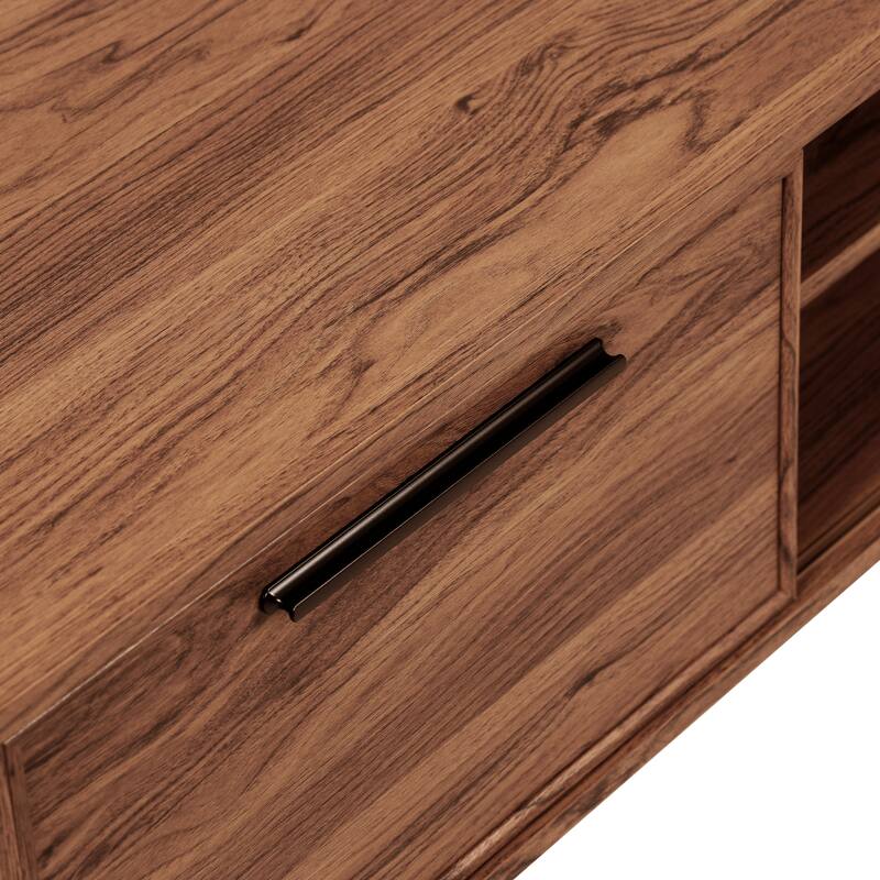 NPD Furniture Heaton 60.5 Inch Low TV Stand with Storage