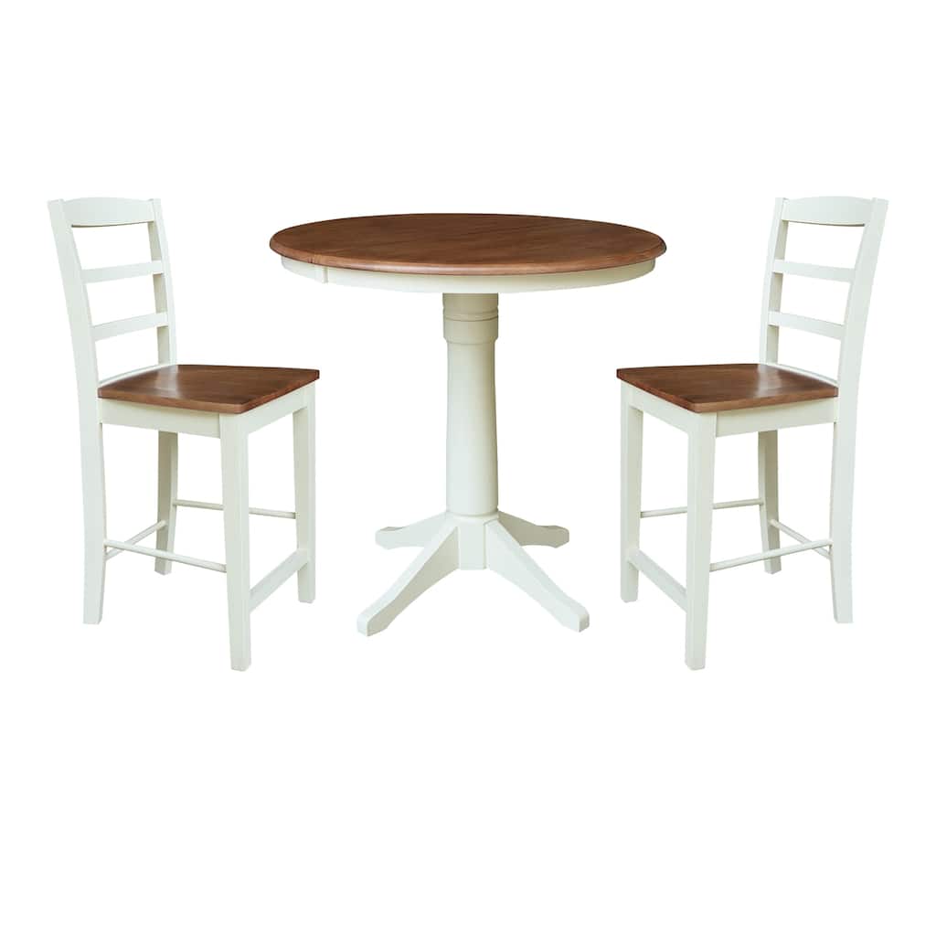 36" Round Extension Table with Counter Height Stools