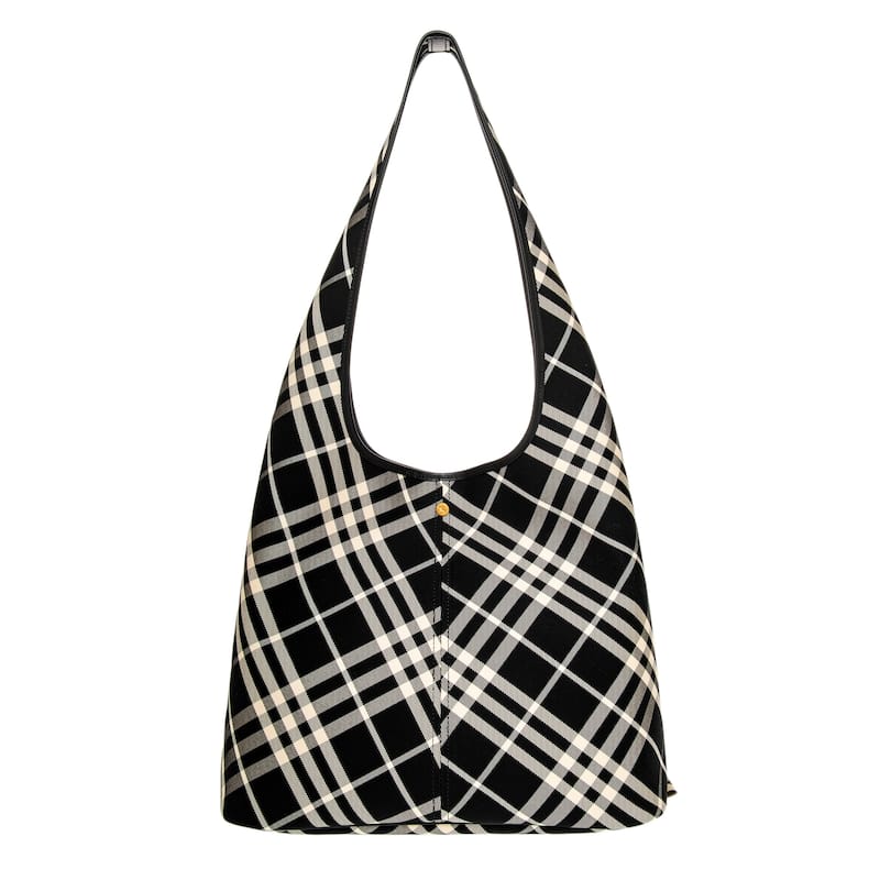 Burberry Large Check Shoulder Bag - Black and Calico