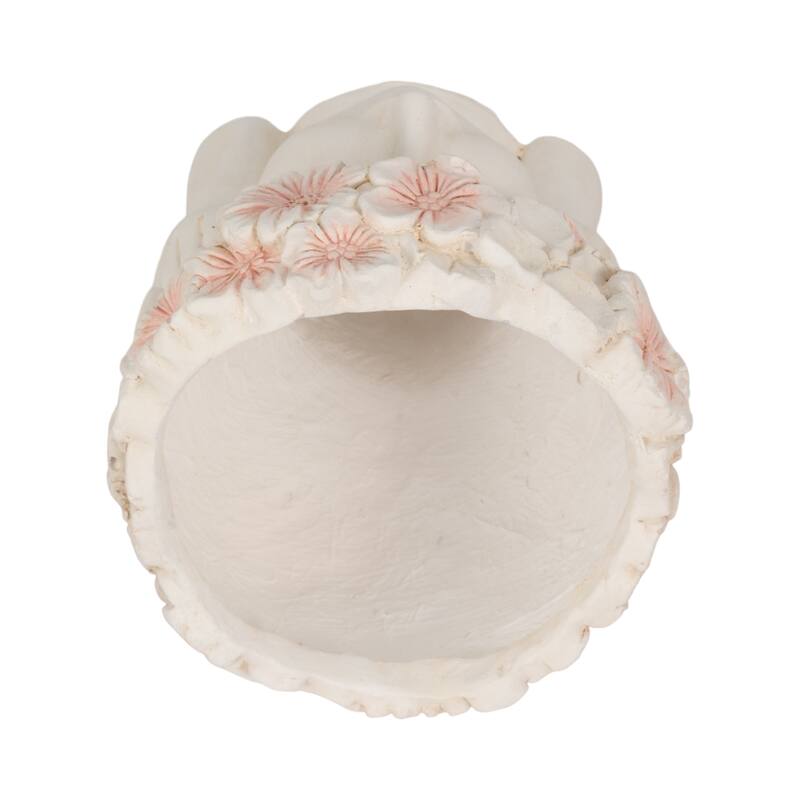 Unique Bust Style Resin Planter or Flower Pot with Crown Detail