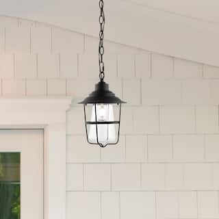 SAFAVIEH Lighting Penber Outdoor Pendant - 9" W x 9" D x 16-88" H