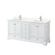 Option White / Giotto Quartz Top / Brushed Gold Hardware
