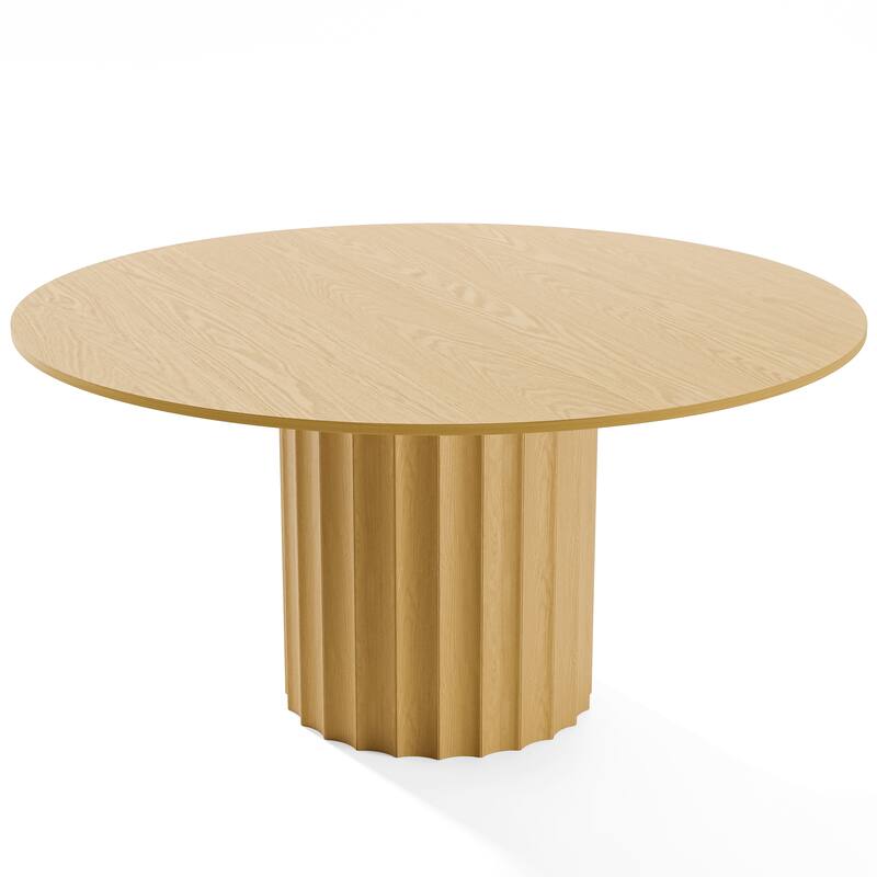 Solid Wood Round Dining Table Kitchen Table for Living/Dining Room Coffee Office