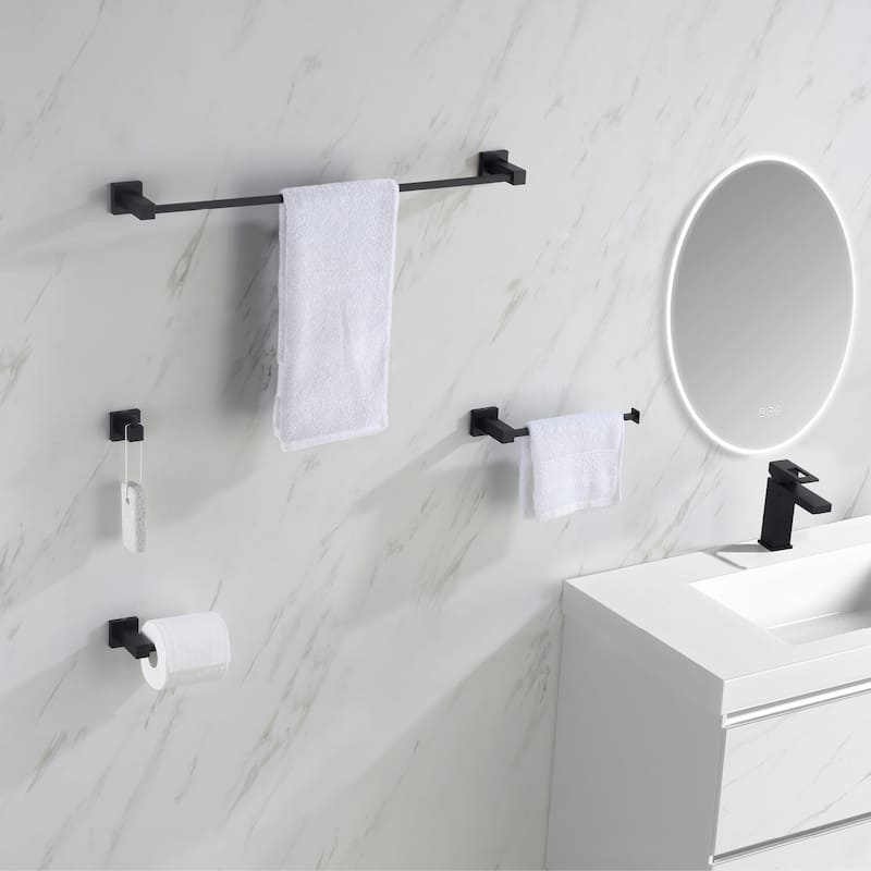 Cube 4 Piece Bathroom Hardware Set