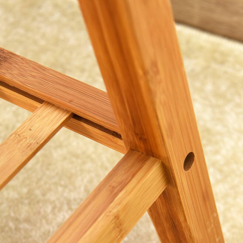 Living Room Bamboo Shoe Rack & Modern Versatile Entryway Bench with