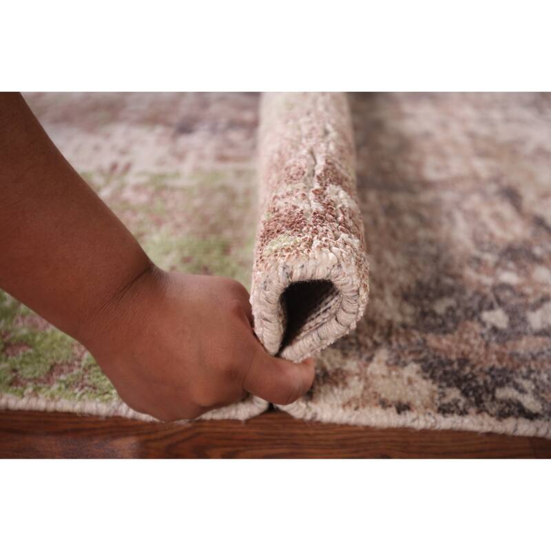 Modern Abstract Foyer Rug Handmade Wool Carpet - 2'9"x 5'0"