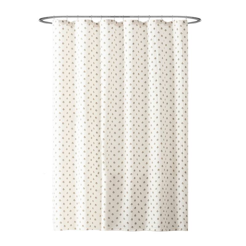 Peri Home Block Print Gauze Shower Curtain