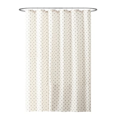 Peri Home Block Print Gauze Shower Curtain