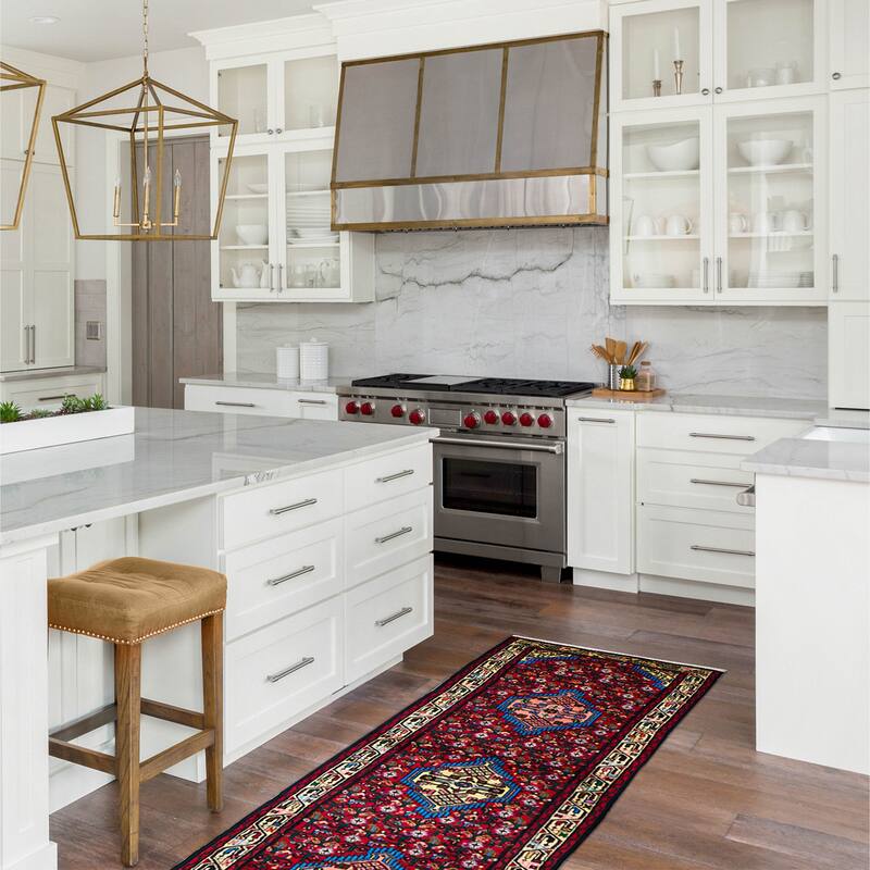 ECARPETGALLERY Hand-knotted Konya Anatolian Red Wool Rug - 2'10 x 9'5