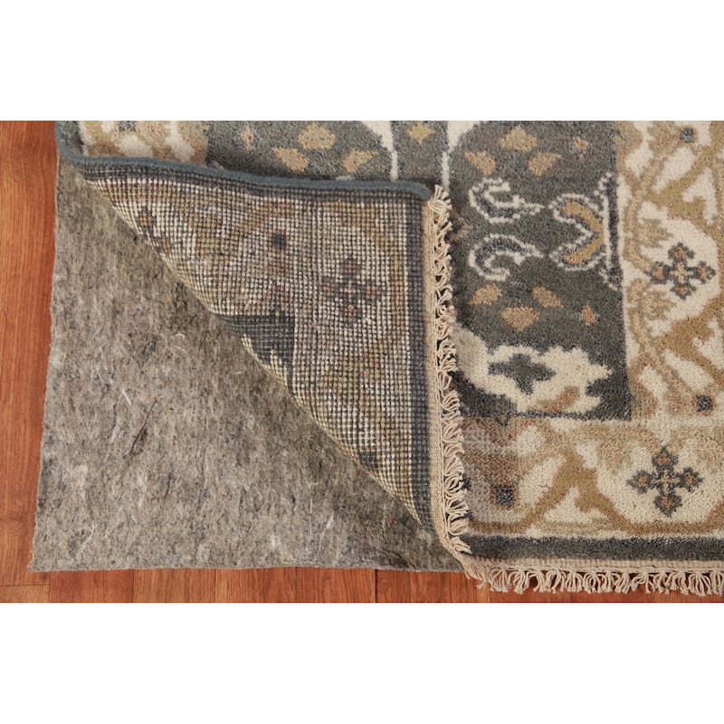 Gray Oushak Oriental Runner Rug Hand-Knotted Wool Carpet - 2'7" x 10'0"