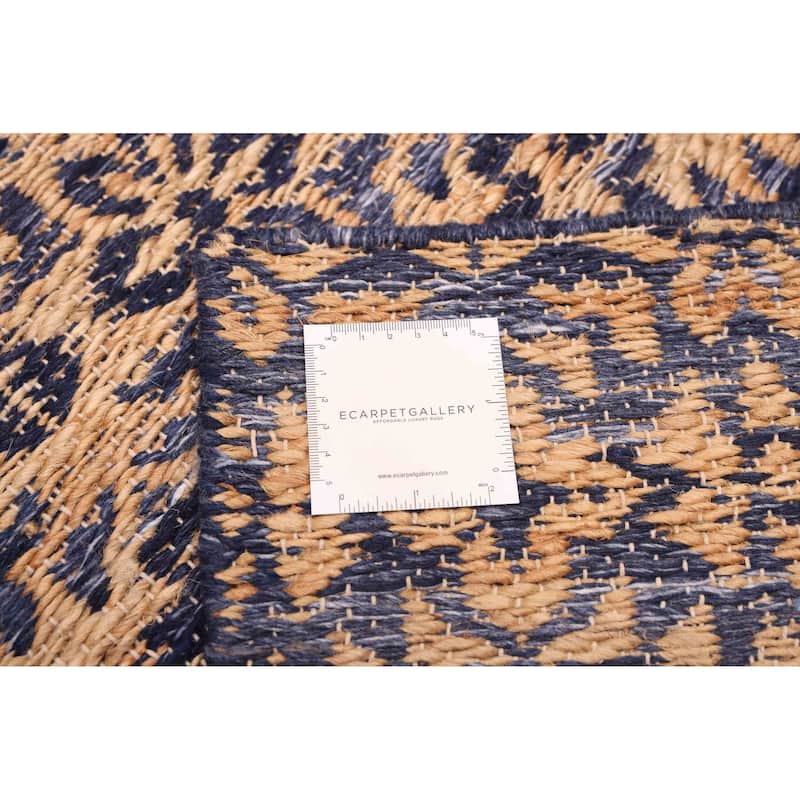 ECARPETGALLERY Flat-Weave Palas Denizli Tan Jute Kilim - 5'2 x 7'5