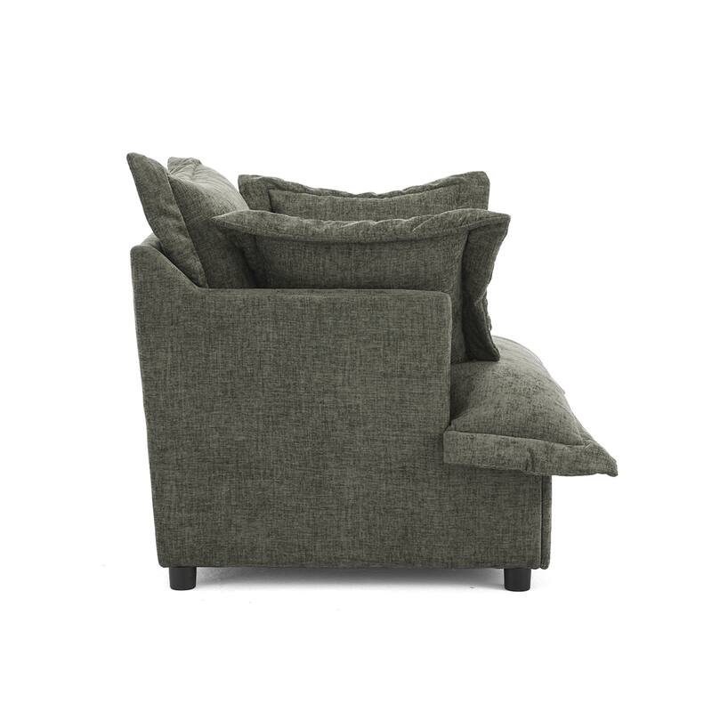 39"W Oversized Upholstered Chenille Comfy Cloud Accent Armchair