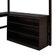 preview thumbnail 39 of 55, Full Loft Bed with Shelves, Desk, and Ladder, Space-Saving Wood Frame