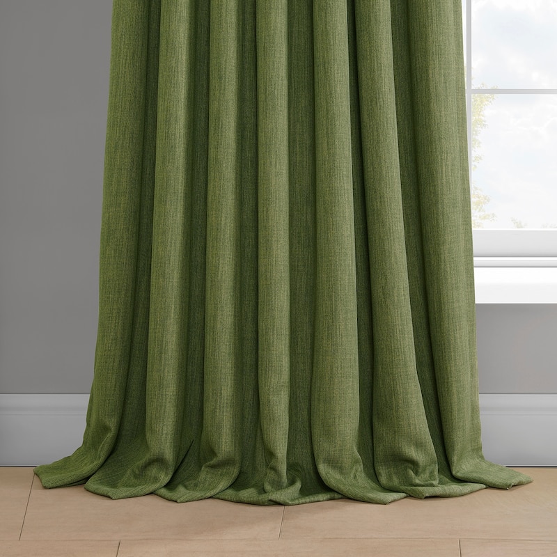 Exclusive Fabrics Faux Linen Room Darkening Curtain (1 Panel)