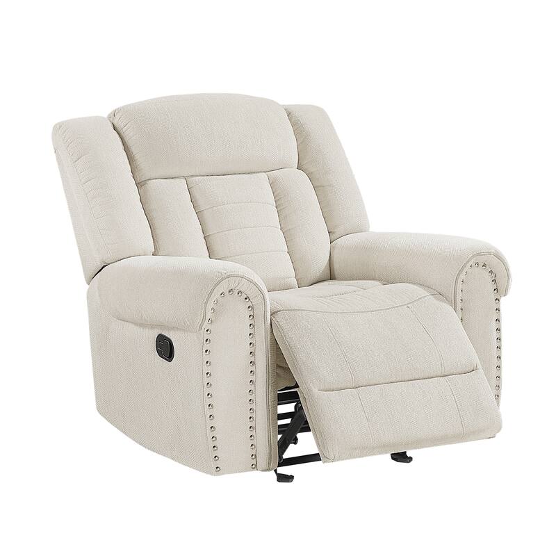 Neleh 42" Chenille Glider Reclining Chair - Gentle Gliding Motion