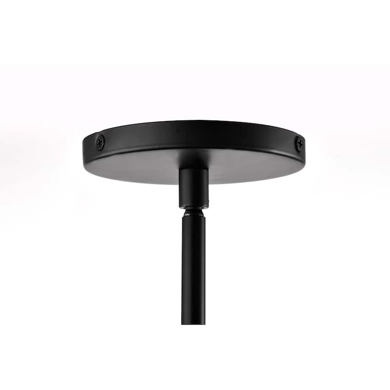 Collins 8 Inch Mini Pendant with White Ceramic - Matte Black