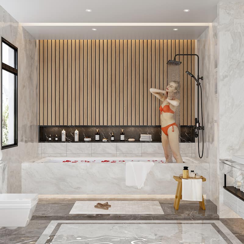 Shower System Shower Faucets Set Complete Digital Temperature Display