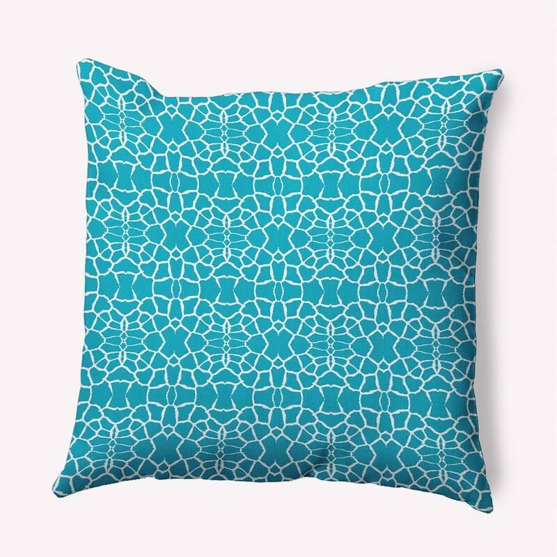 Tiny Giraffe Pattern Decorative Throw Pillow - 26" x 26" - Carribbean Turquoise