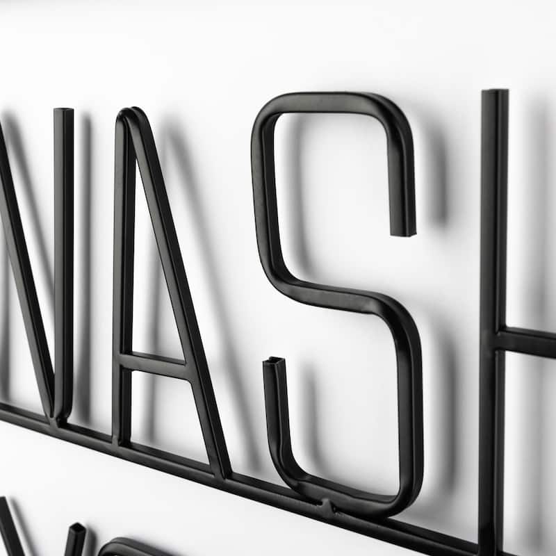 Wash Your Hands Black Metal Sign