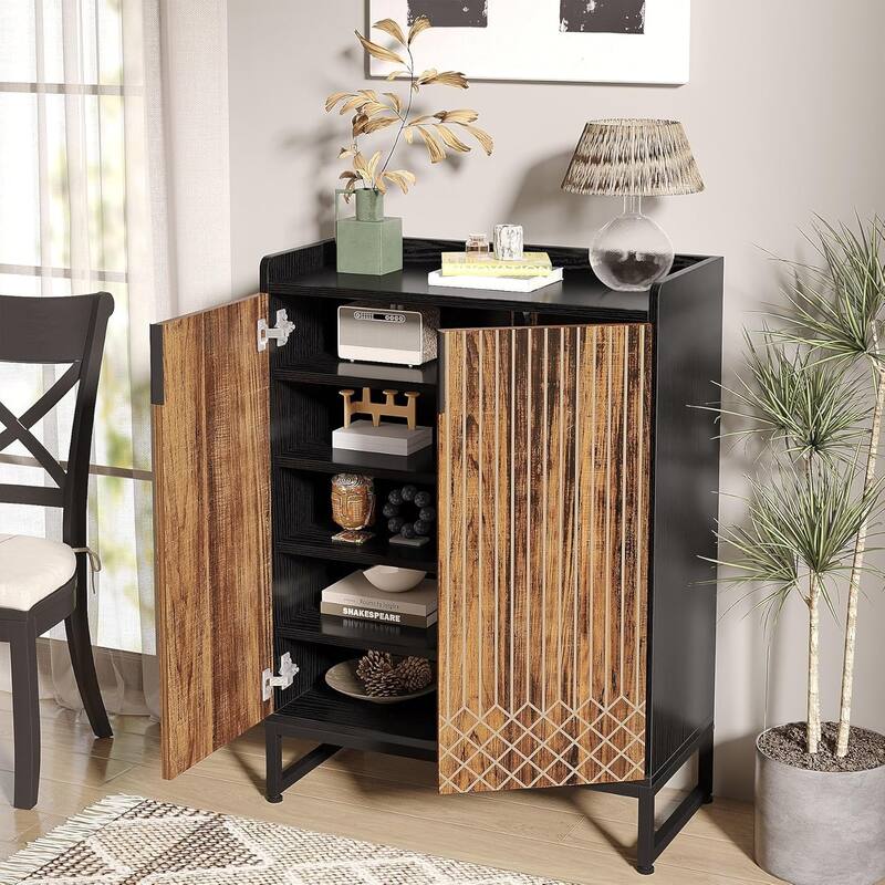 25 Pair Shoe Storage Cabinets with Doors for Bedroom Hallway Living Room