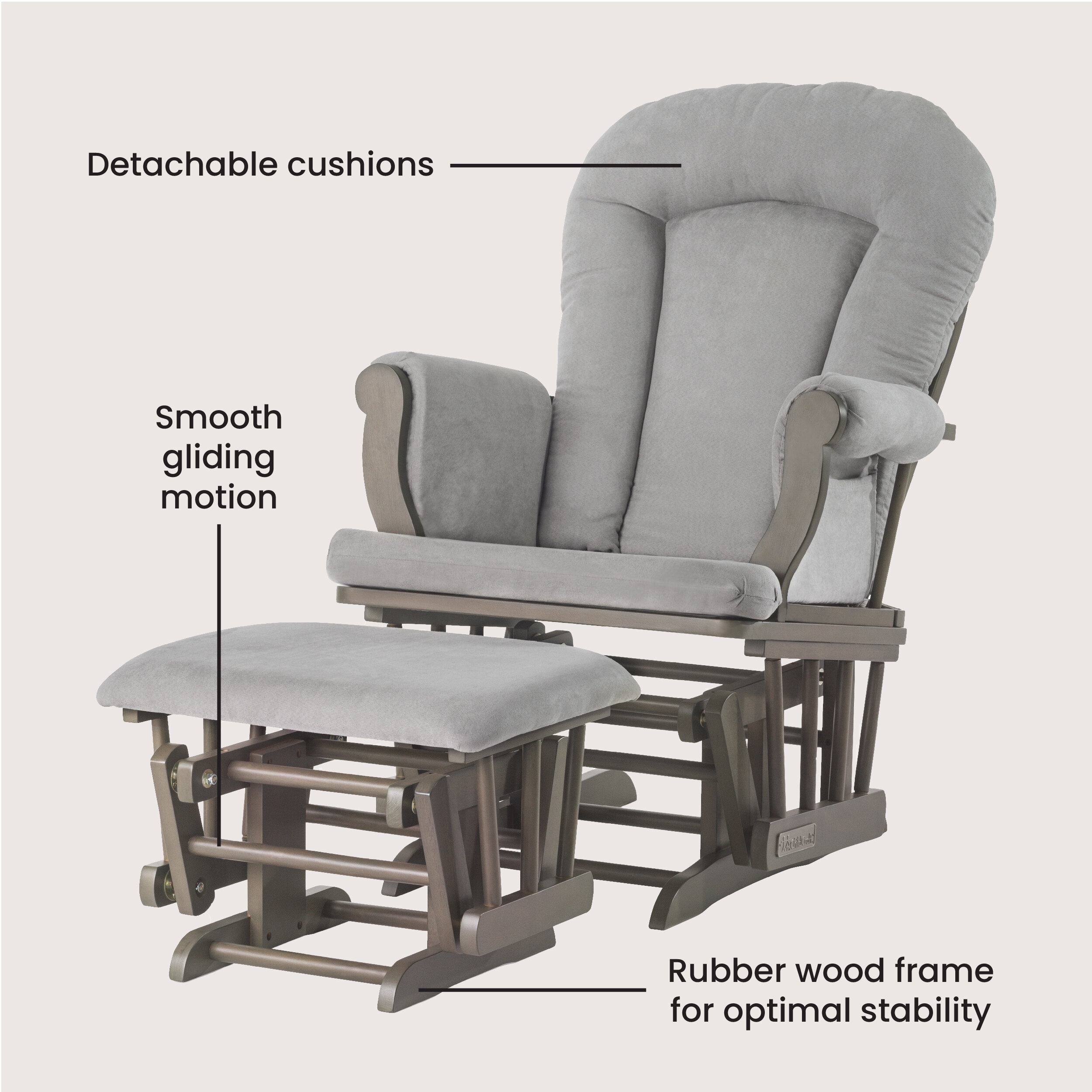 Gray hotsell glider rocker