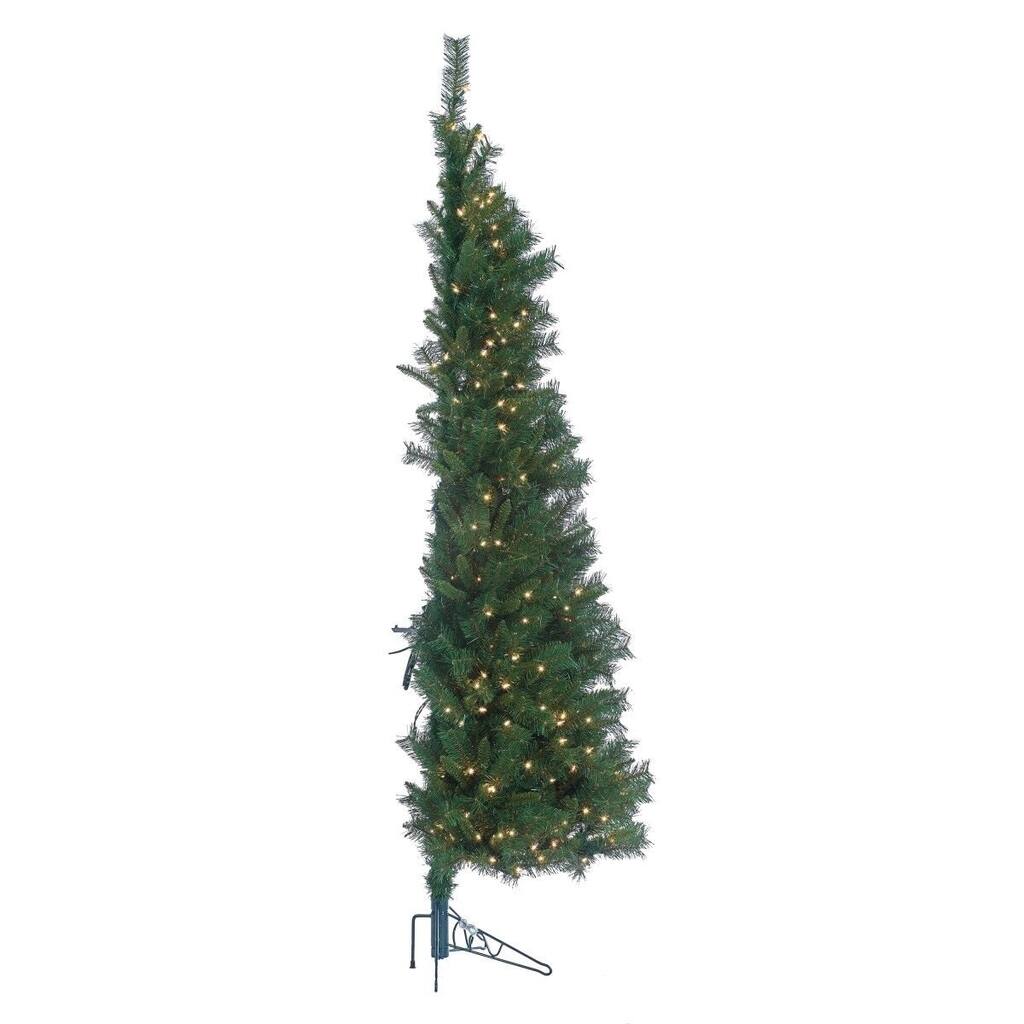 Gerson 7-foot Tiffany Pre-lit Pine Wall Tree
