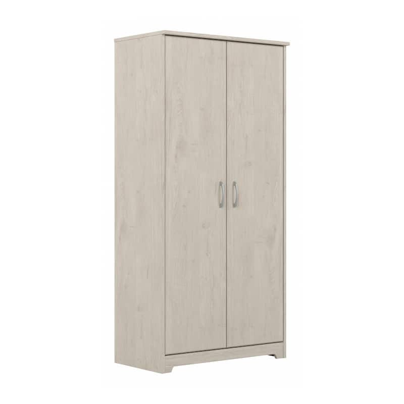 Cabot Espresso Oak Tall Storage Cabinet with Doors - 31.38"L x 16.30"W x 61.14"H
