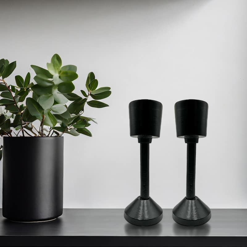 Decorative Handmade Aluminum Modern Candle holder Set of 2