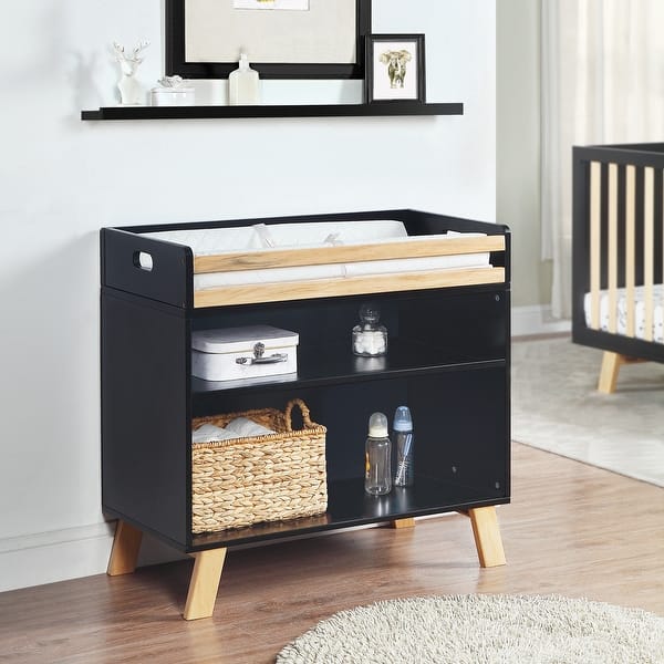 slide 2 of 22, Suite Bebe Livia Multi Purpose Changing Table. Black Natural