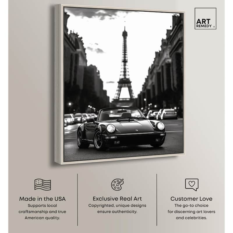 Street Scene with Porsche Canvas by Art Remedy