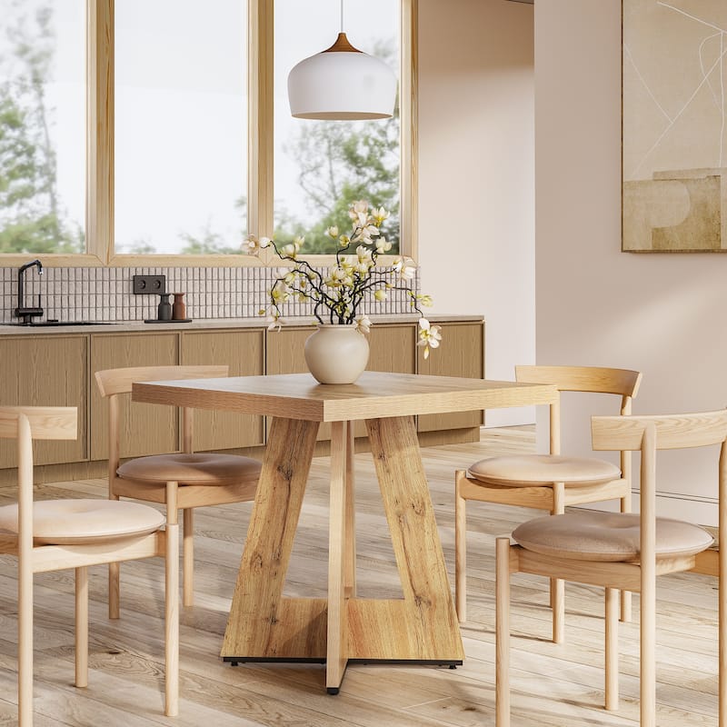 31.5-Inch Small Kitchen Table with Pedestal Base