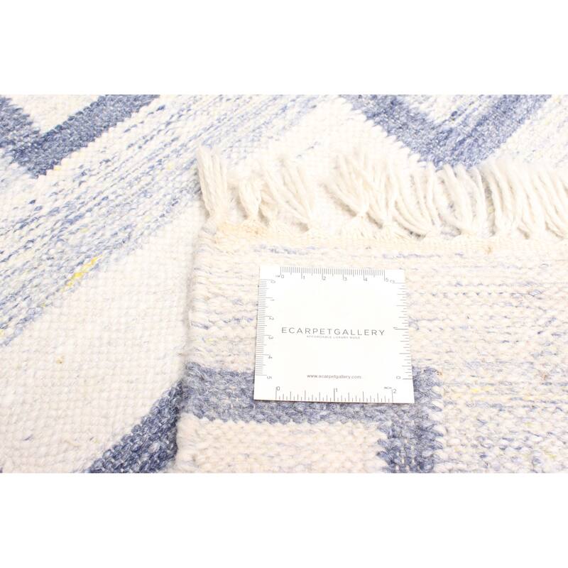 ECARPETGALLERY Flat-Weave Ankara FW Ivory Wool Kilim - 5'4 x 7'7