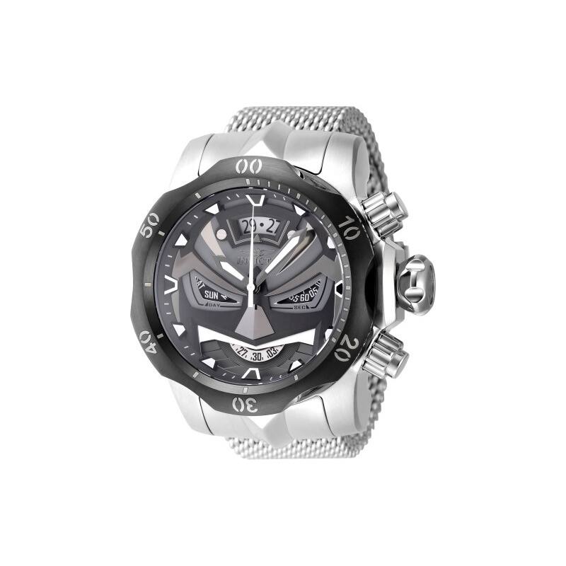 Invicta Men's 48169 Venom Quartz Multifunction Gunmetal, Black Dial Watch - Gun Metal