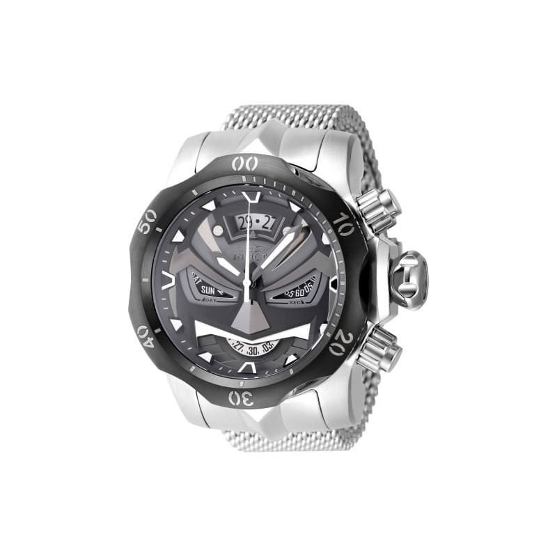 Invicta Men's 48169 Venom Quartz Multifunction Gunmetal, Black Dial Watch - Gun Metal