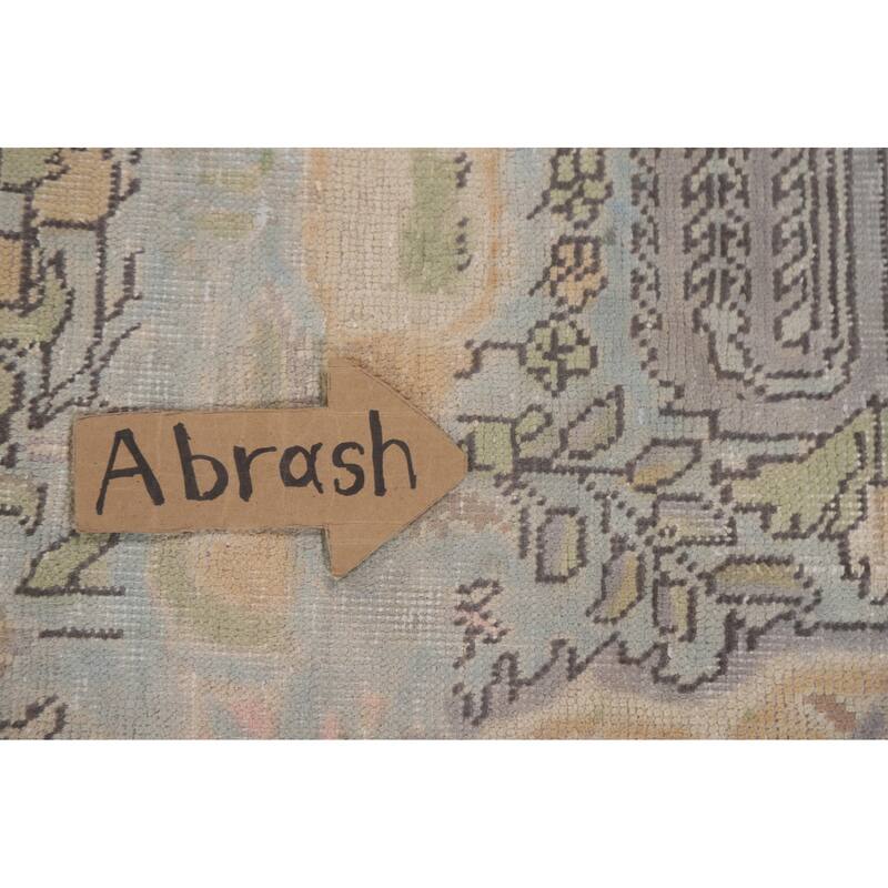 Antique Distressed Tabriz Persian Rug Home Decor Handmade Wool Carpet - 6'5" x 9'7"