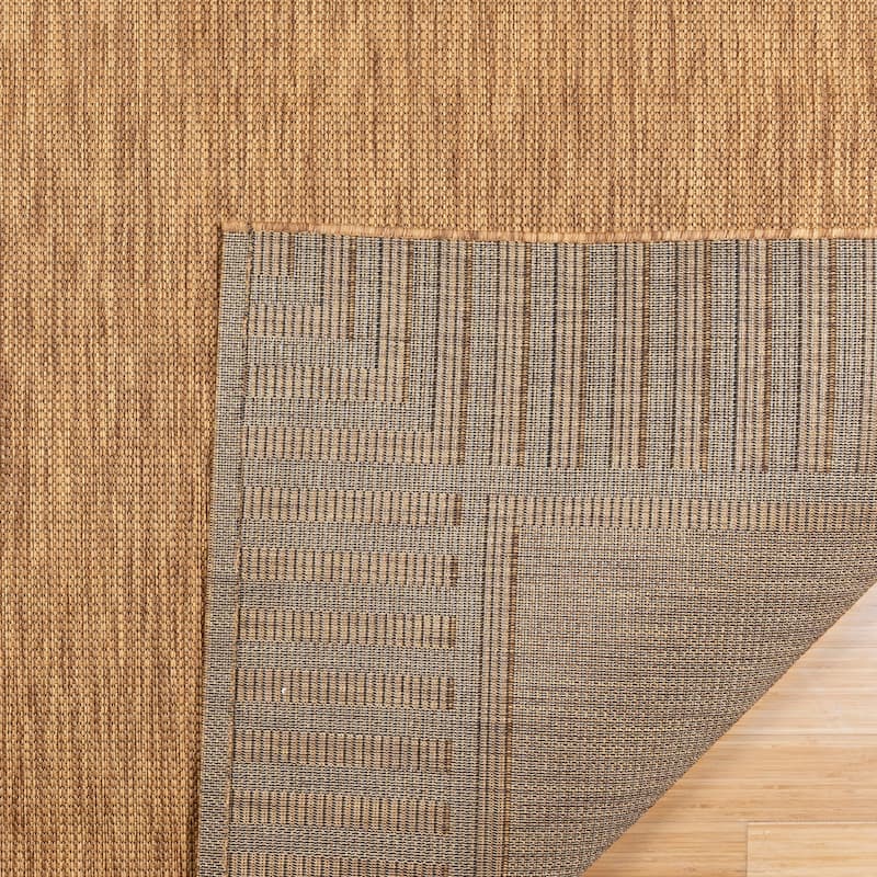 Gertmenian Paseo Kiano Modern Stripe Border Polypropylene Flatweave Indoor/ Outdoor Area Rug