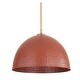 preview thumbnail 3 of 3, Golden Lighting Shepard 1-light Pendant in Modern Brass and Russet Clay shade - Large Pendant