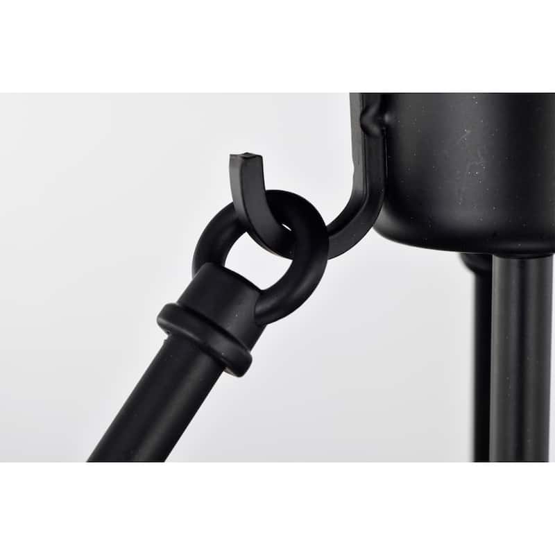 Cerere Semi Flush Mount Ceiling Light Matte Black and Wood Grain Finish 3-Light - N/A