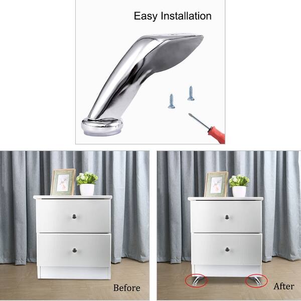 Shop 3 Inch Furniture Legs Table Metal Feet For Sofa Couch Closet