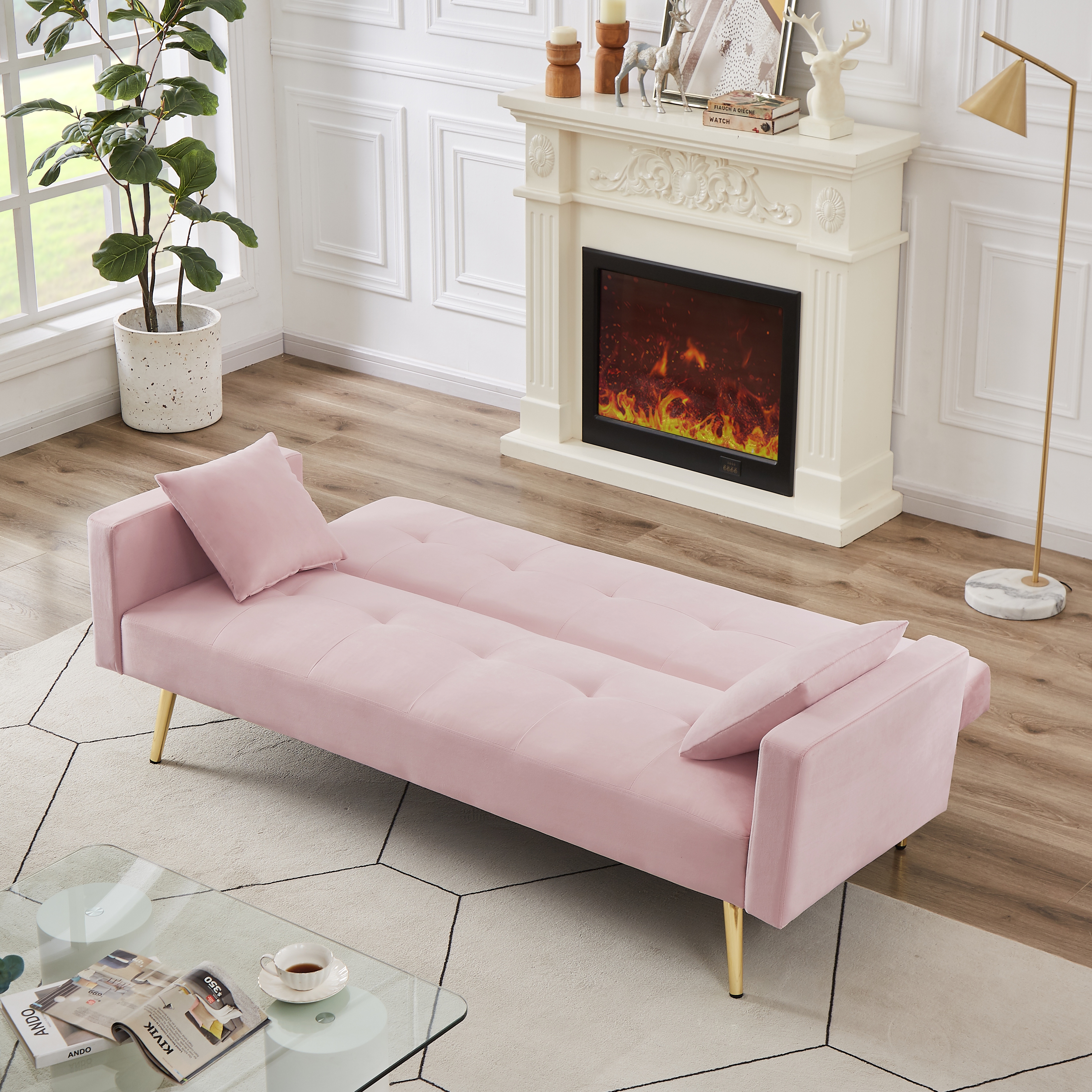 Compact velvet sofa hotsell
