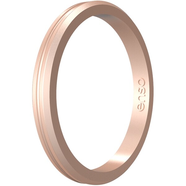 Enso Rings Halo Contour Elements Series Silicone Ring - Rose Gold ...