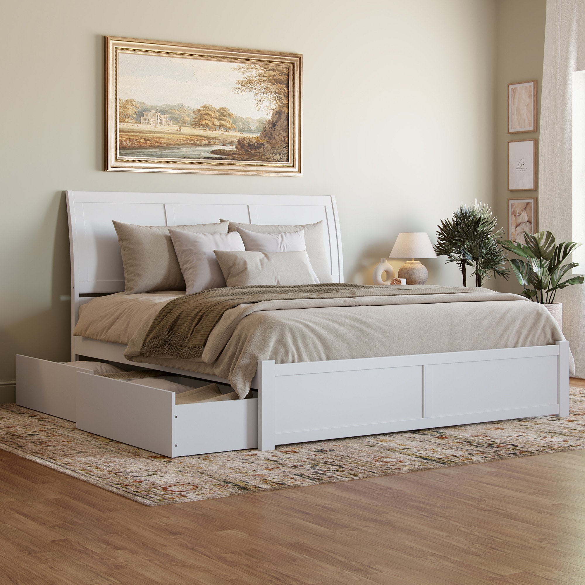 Portland Platform Bed with Footboard and Storage Drawers