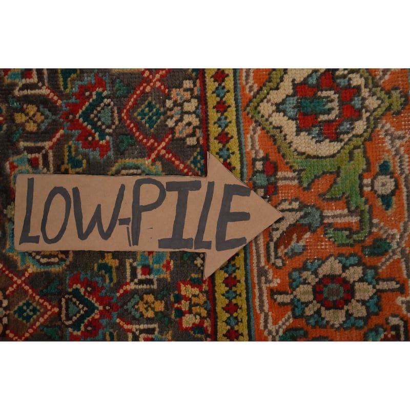 Hand Knotted Oriental 100% Wool Carpet Traditional Floral Greys & Charcoal Tabriz Area Rug - 4' 9'' X 3' 2''