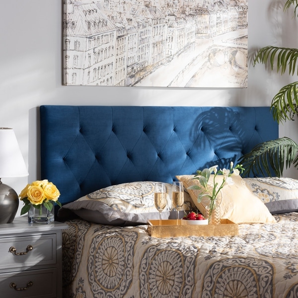 Navy upholstered headboard hotsell