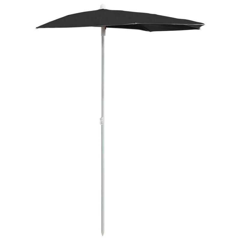 70.9"x35.4" Garden Half Parasol with Pole 8 Colors