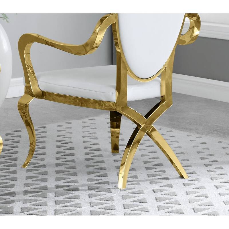 Best Quality Furniture Faux Crystal Arm Chairs