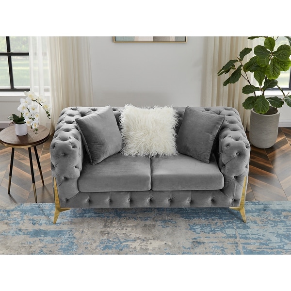 Studded couch deals and loveseat