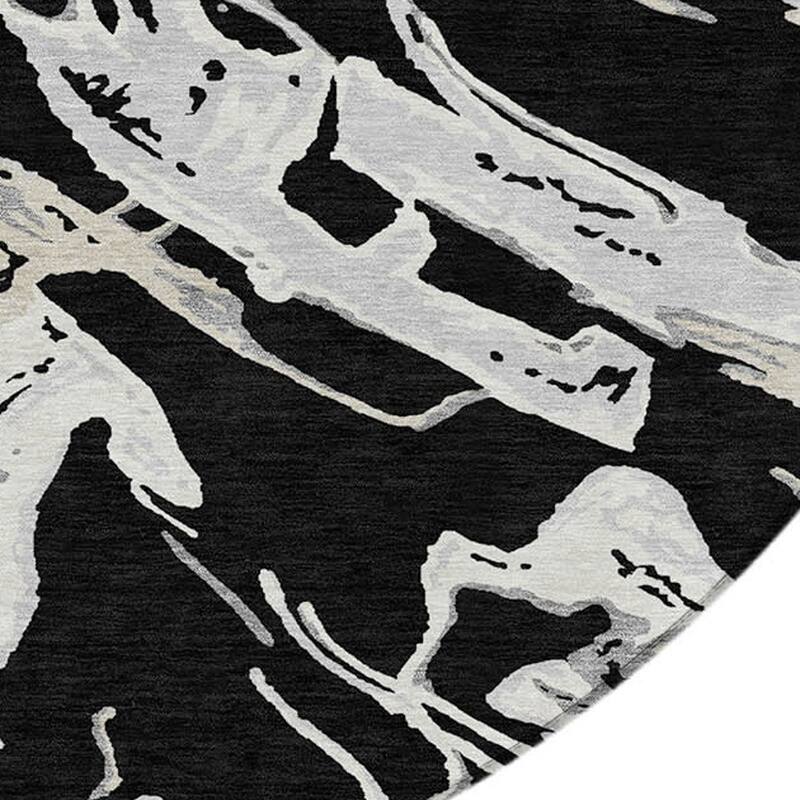 HomeRoots Abstract Transitional Rectangle Outdoor Rug
