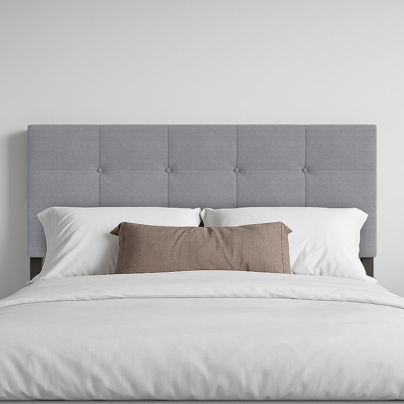 Gina Upholstered Headboard - Grey - King