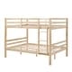 preview thumbnail 10 of 40, Full over Full Wooden Bunk Bed, High Guardrail,Ladder, No Box Spring